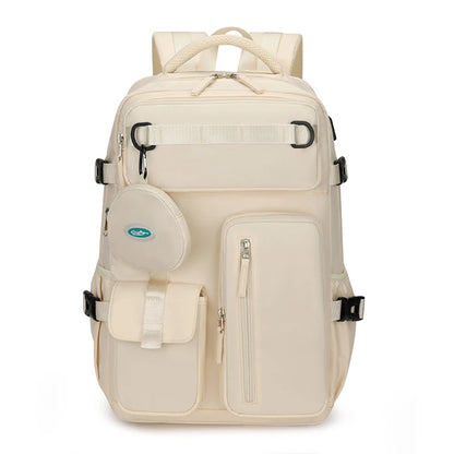 sac a dos voyage avion avec compartiment ordinateur beige