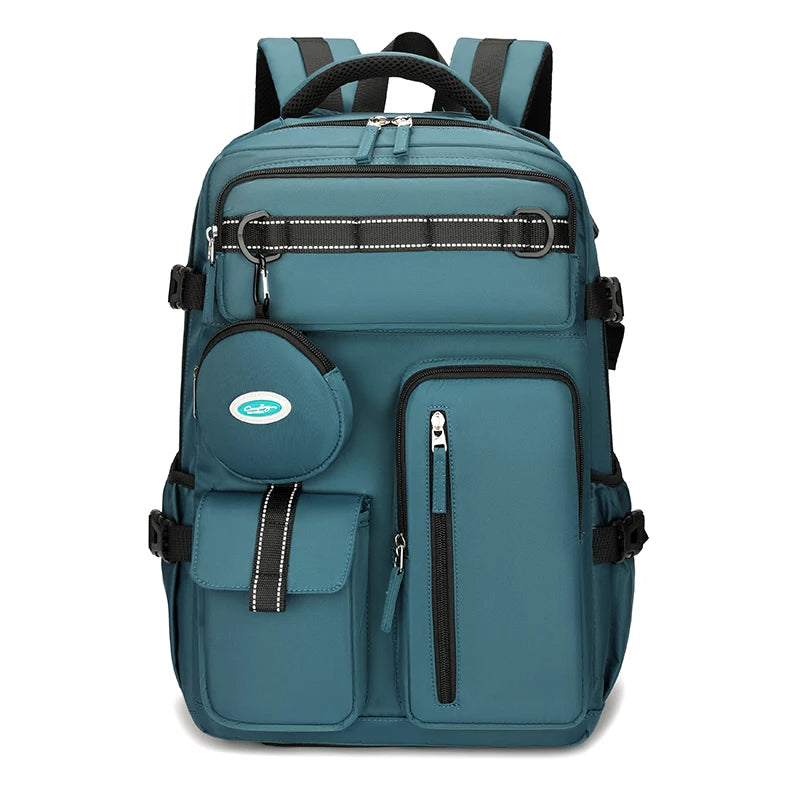 sac a dos voyage avion avec compartiment ordinateur bleu