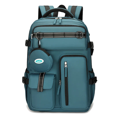 sac a dos voyage avion avec compartiment ordinateur bleu