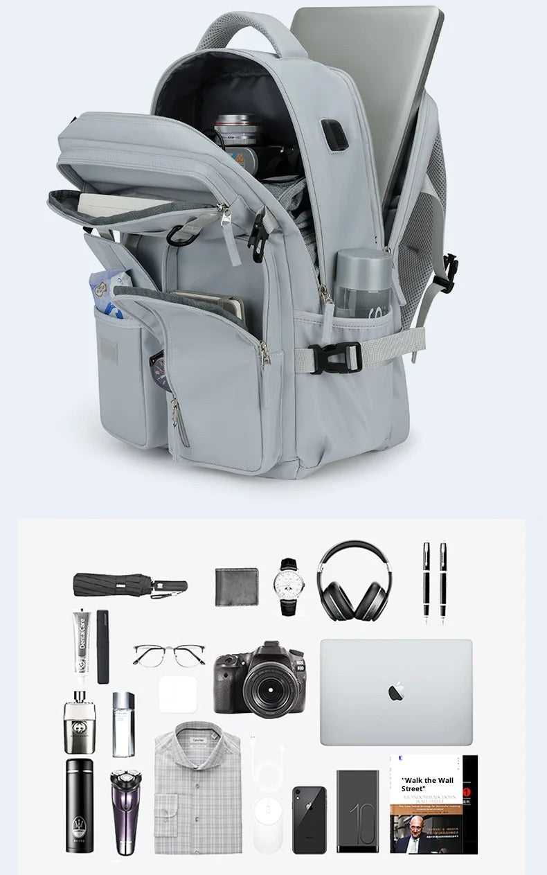 sac a dos voyage avion avec compartiment ordinateur rangement