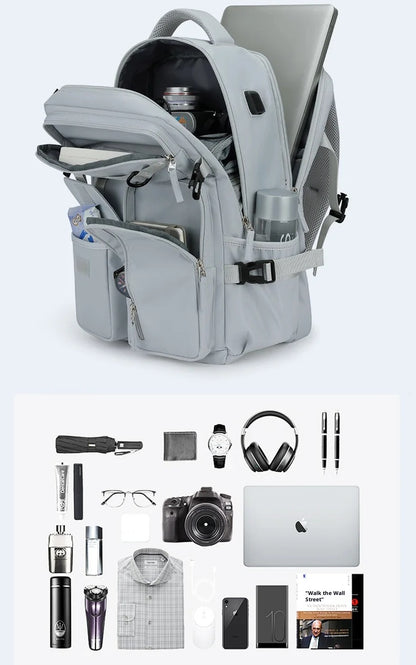 sac a dos voyage avion avec compartiment ordinateur rangement