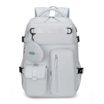 sac a dos voyage avion avec compartiment ordinateur gris