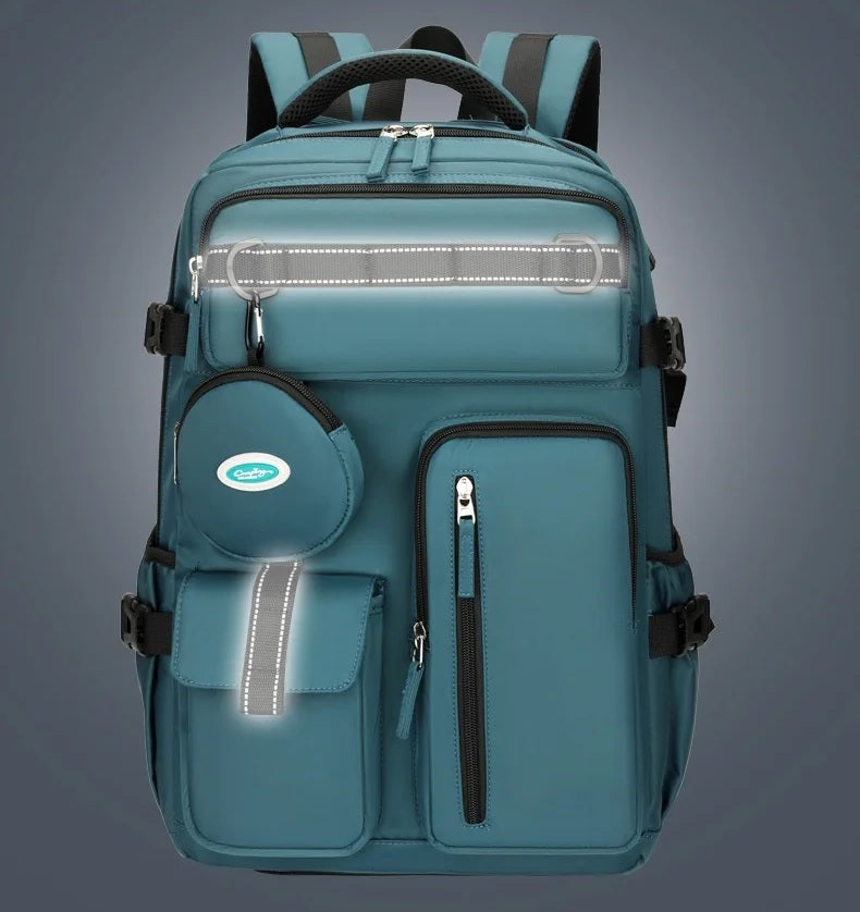 sac a dos voyage avion avec compartiment ordinateur lumiere reflectante