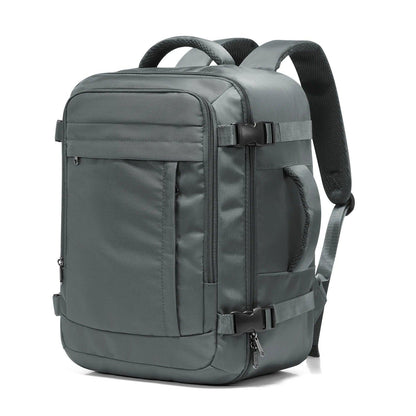 Sac a dos voyage FlyPack noir 40x30x20 avec ordinateur et vetements a l'interieur