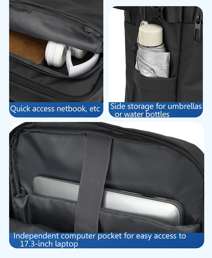 Sac a dos voyage compression sous vide 17 pouces 36-55L