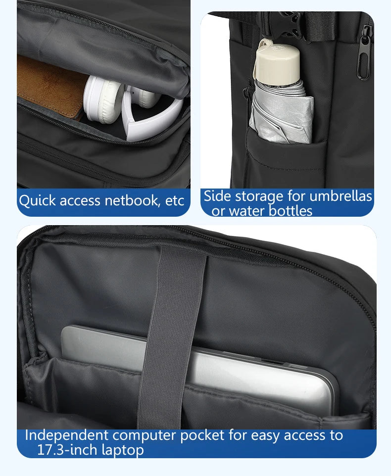 Sac a dos voyage compression sous vide 17 pouces 36-55L