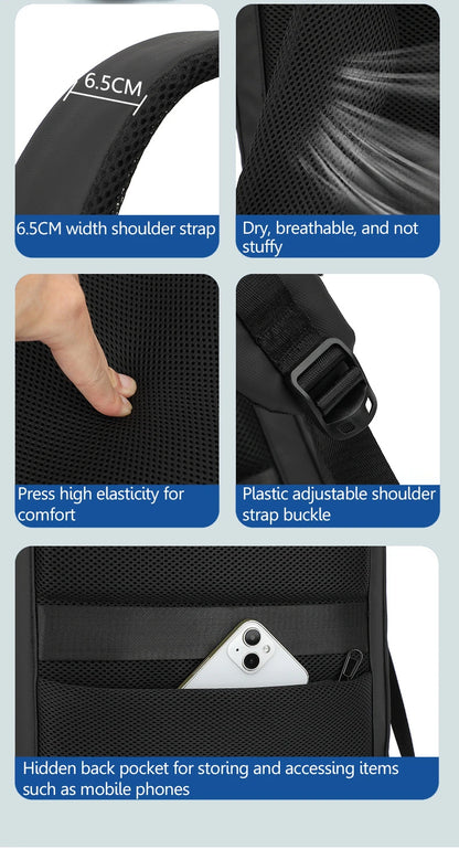 Sac a dos voyage compression sous vide 17 pouces 36-55L