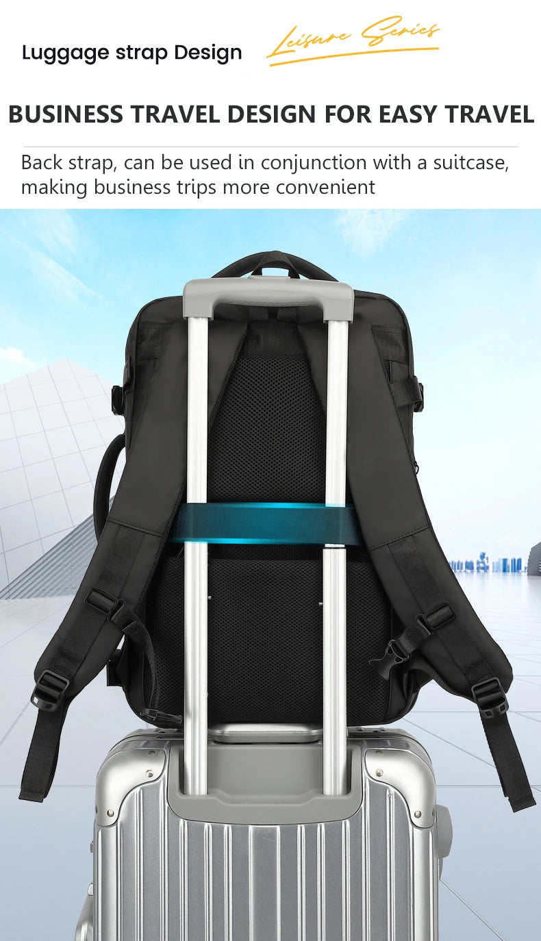 Sac a dos voyage compression sous vide 17 pouces 36-55L