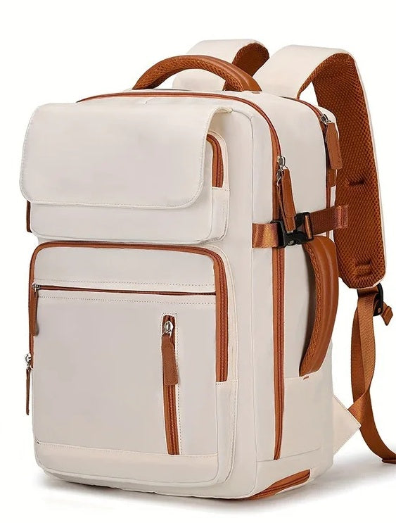 Sac a dos voyage femme Aura Voyage avec compartiment à chaussures séparé et sangle pour valise, design féminin ultra-léger pour ordinateur portable 15,6 pouces.