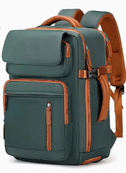 Sac a dos voyage femme Aura Voyage avec compartiment à chaussures séparé et sangle pour valise, design féminin ultra-léger pour ordinateur portable 15,6 pouces.
