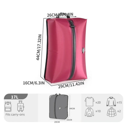 Sac compression voyage CompressVac 17L étanche IP67 avec vêtements compressés