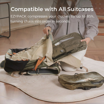 Sac compression voyage VoliVac 18-55 L  avec pompe NanoPump5 et vetements compresses