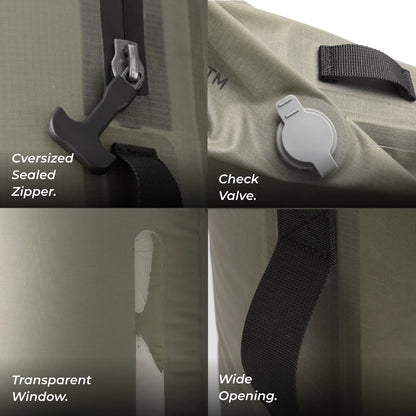 Sac compression voyage VoliVac 18-55 L  avec pompe NanoPump5 et vetements compresses