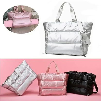 Découvrez le sac de sport femme ImperFit™, l'accessoire parfait pour les femmes actives cherchant un sac de sport femme imperméable en nylon Oxford haute densité déperlant anti-usure et respirant, un sac de sport femme grande capacité 36-55L modulable pour fitness yoga piscine ou voyage week-end, un sac de sport femme avec compartiment chaussures ventilé pour séparer linge propre et affaires mouillées, un sac de sport femme porte-tapis yoga intégré idéal pour séances pilates ou yoga femme imperméable, un sa