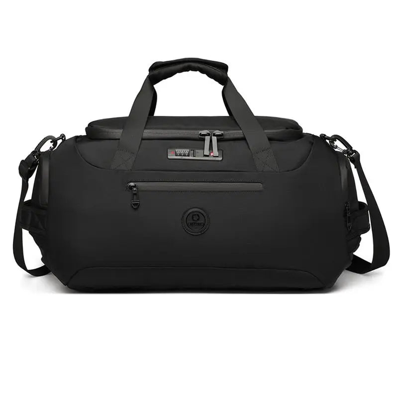 Sac de voyage cabine homme imperméable grande capacité avec compartiment chaussures, poche humide et sangle valise, idéal avion et courts séjours