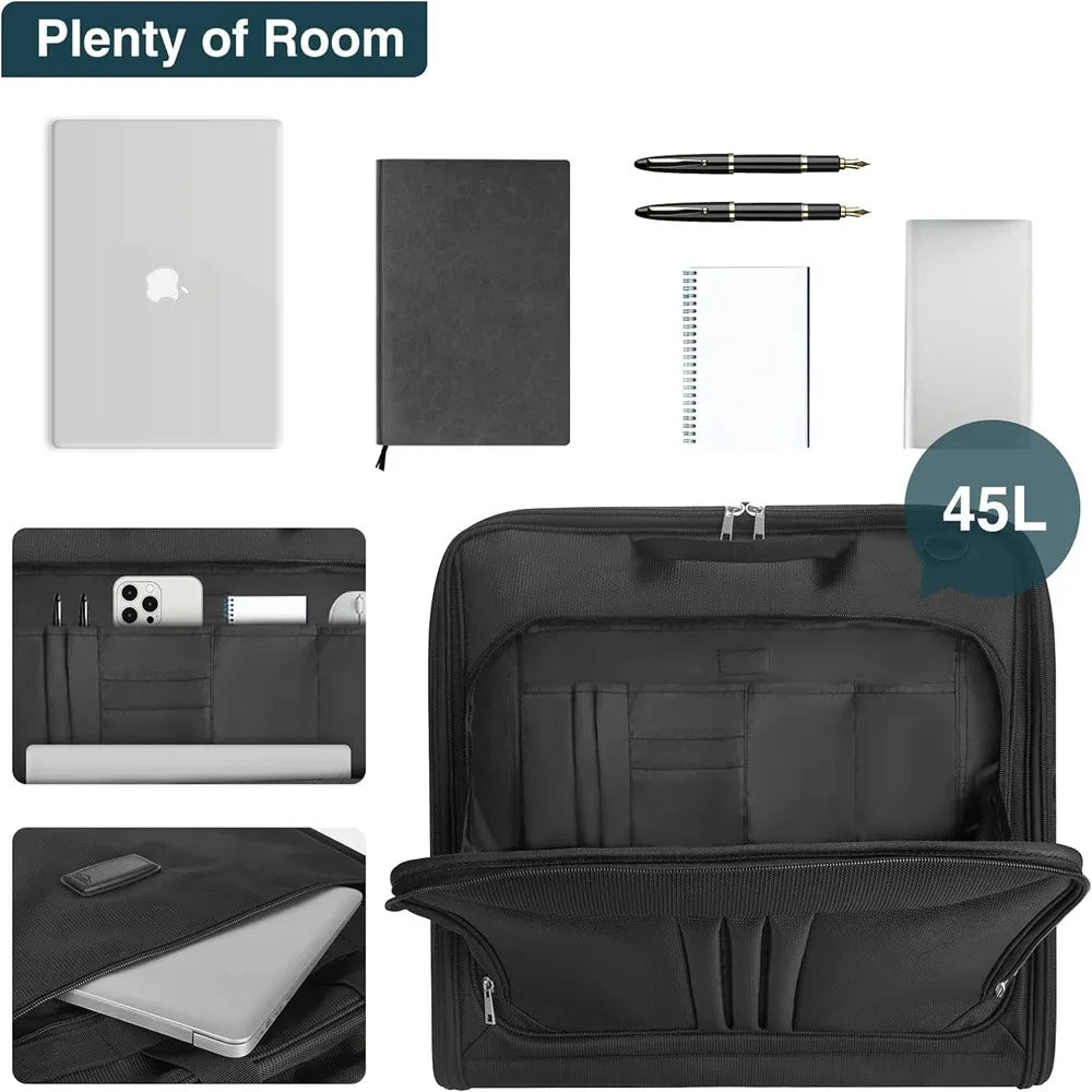 sac de voyage costume anti-froisse suspendu 45L, grande capacité, organisation compartiments multiples