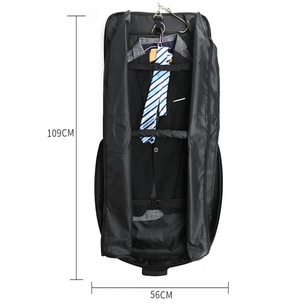 Sac de voyage costume anti-froisse suspendu, rangement valise longue traine, 109x56cm