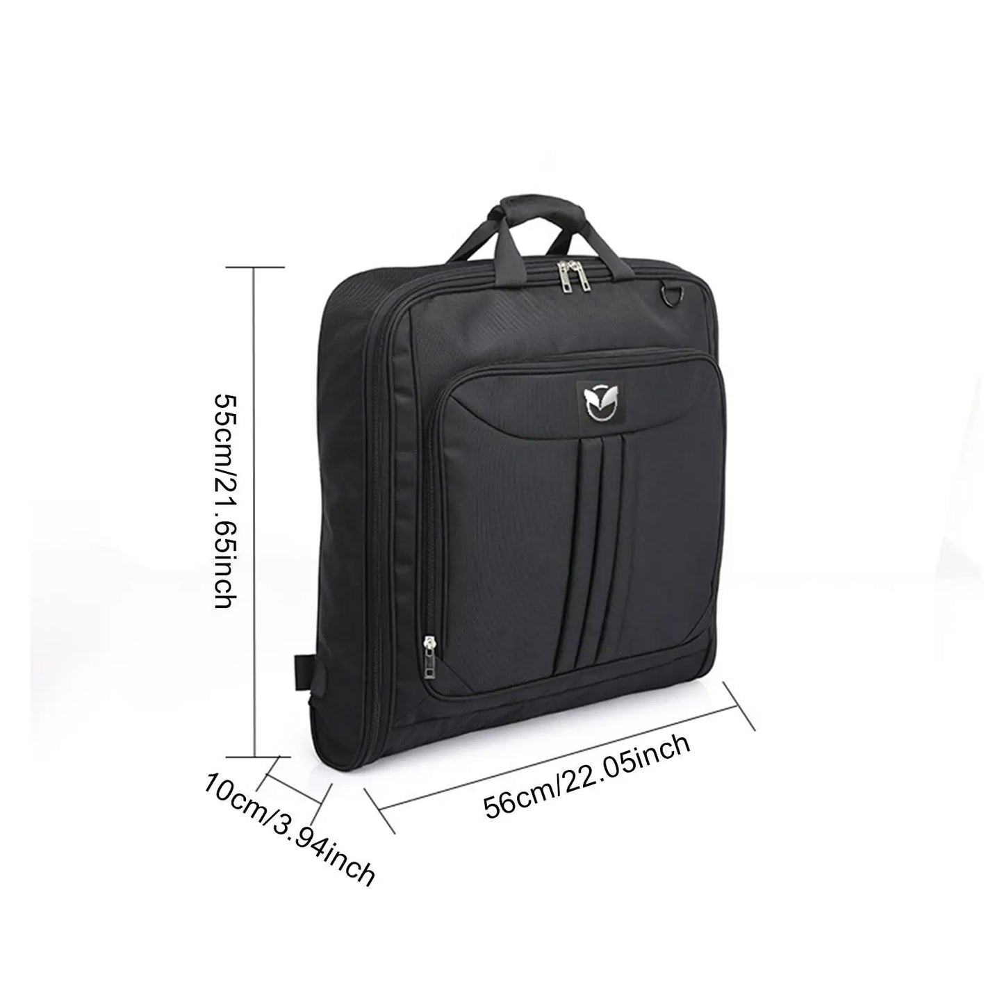sac de voyage costume anti-froisse suspendu noir avec dimensions 55x56x10cm