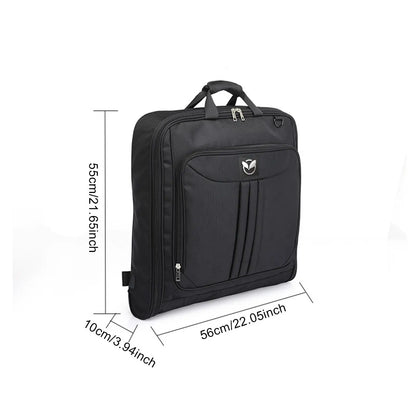 sac de voyage costume anti-froisse suspendu noir avec dimensions 55x56x10cm