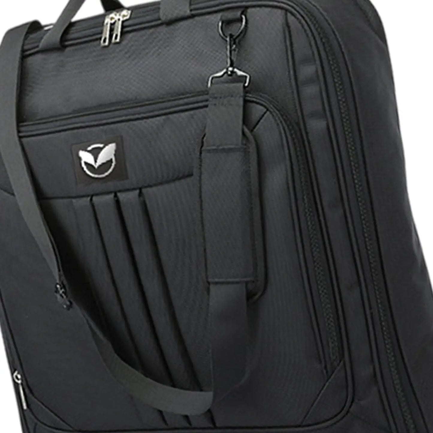 sac de voyage costume anti-froisse suspendu noir avec sangle longue traîne