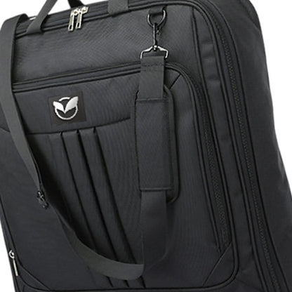sac de voyage costume anti-froisse suspendu noir avec sangle longue traîne