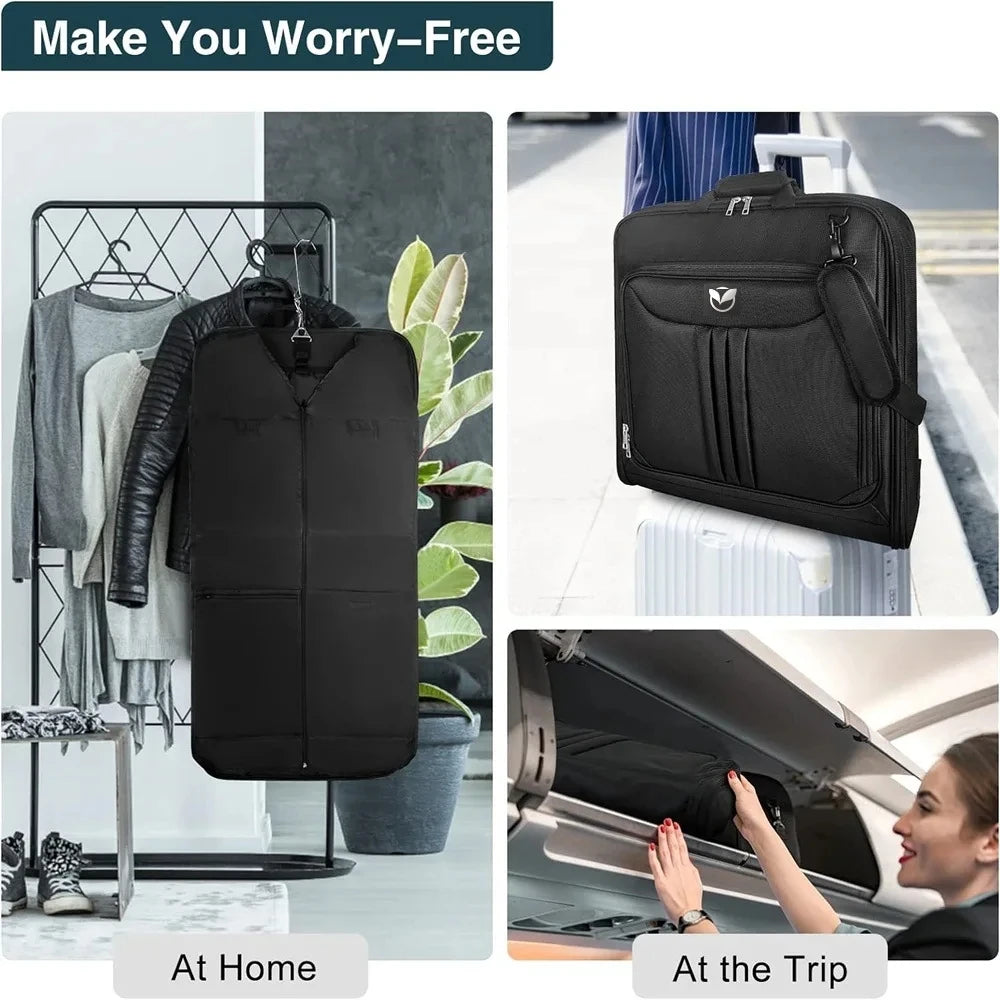 sac de voyage costume anti-froisse suspendu, rangement organiseur pour vêtements, idéal valise cabine