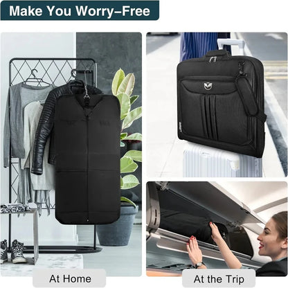 sac de voyage costume anti-froisse suspendu, rangement organiseur pour vêtements, idéal valise cabine