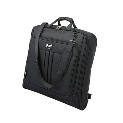 sac de voyage costume anti-froisse suspendu noir avec bandoulière, vue profil