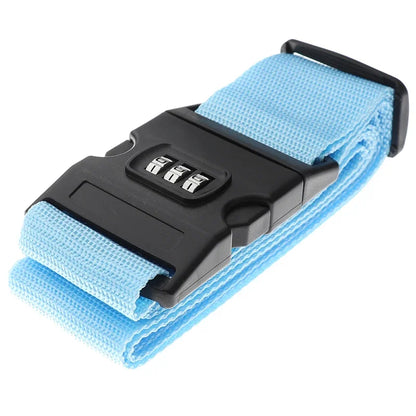 Sangle pour valise Rangement Chic, sangle de bagage antivol réglable avec verrouillage par mot de passe, idéale pour sécuriser vos valises pendant le voyage – Collection Accessoires Sécurité Voyage.