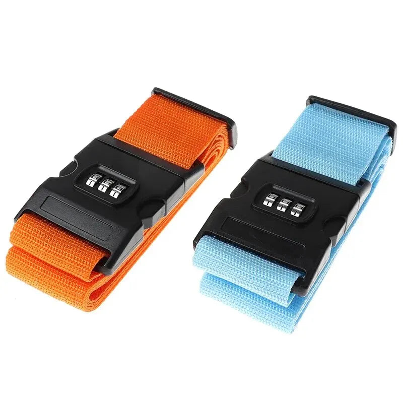 Sangle pour valise Rangement Chic, sangle de bagage antivol réglable avec verrouillage par mot de passe, idéale pour sécuriser vos valises pendant le voyage – Collection Accessoires Sécurité Voyage.