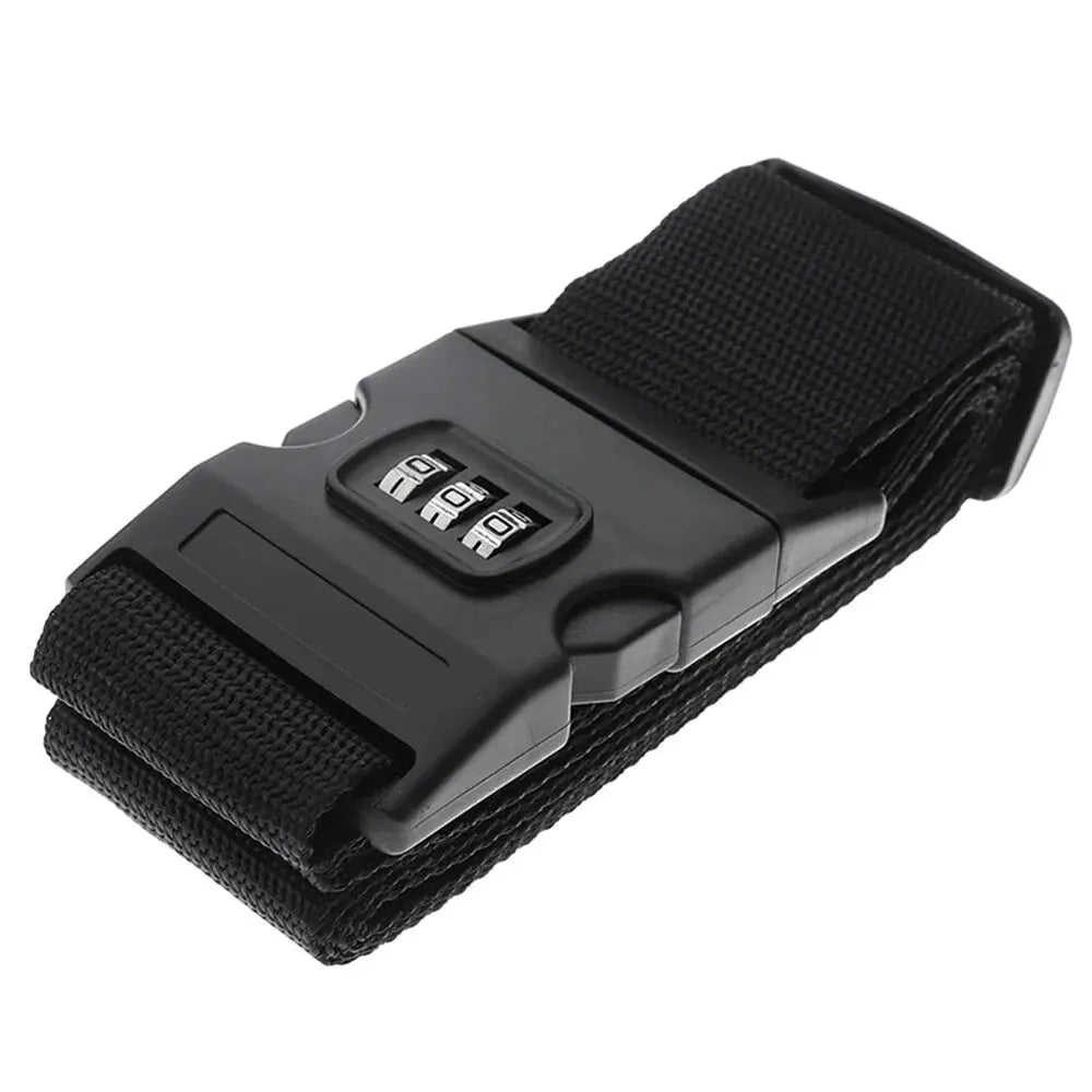 Sangle pour valise Rangement Chic, sangle de bagage antivol réglable avec verrouillage par mot de passe, idéale pour sécuriser vos valises pendant le voyage – Collection Accessoires Sécurité Voyage.