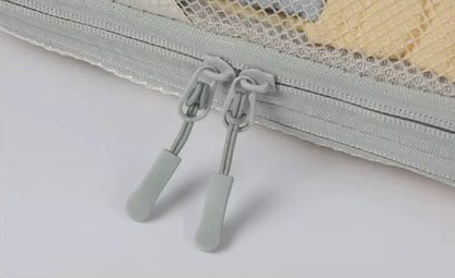 Organisateurs de valise compressibles TravelPack™ couleur gris – set de 6 sacs de compression pour voyages et placards