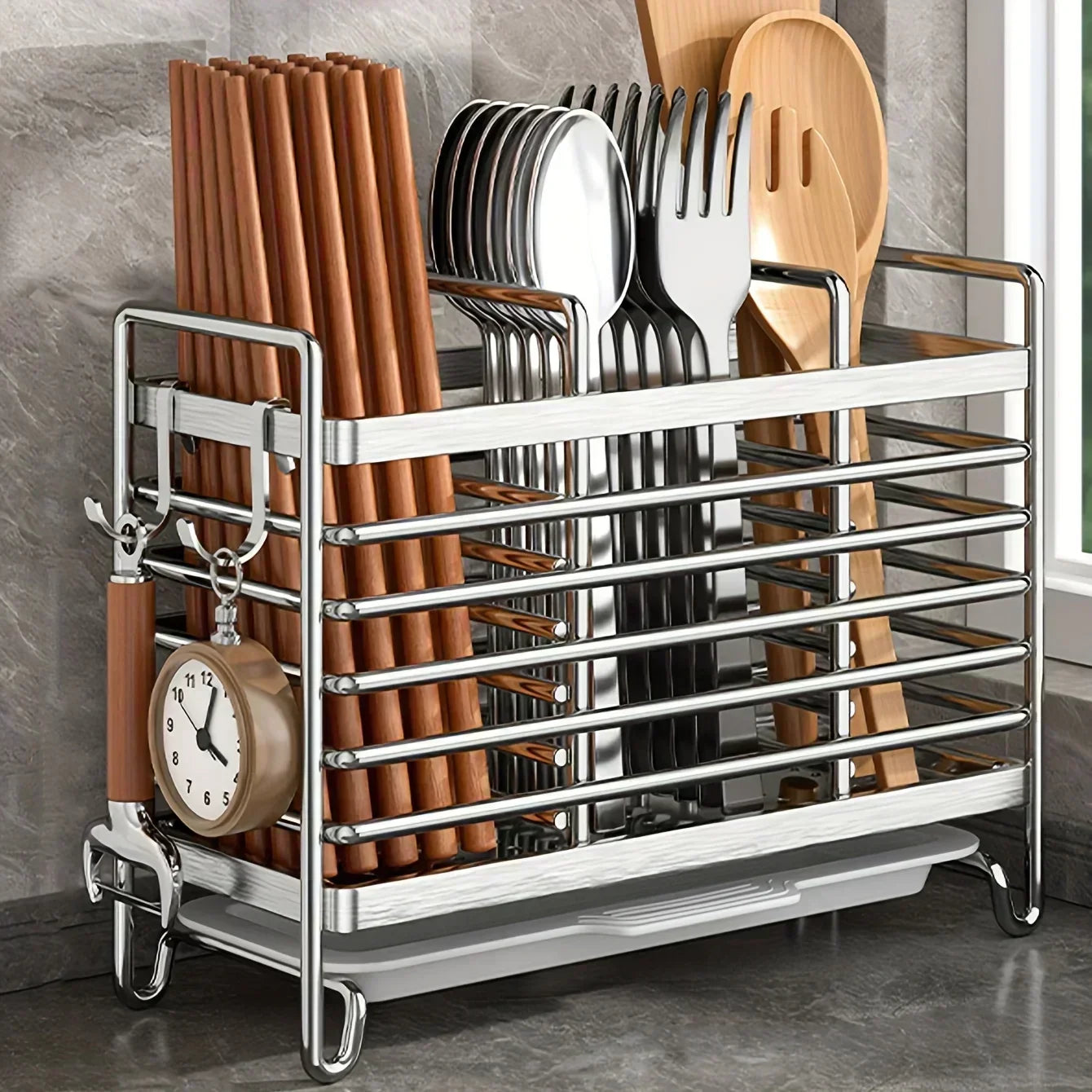 porte-ustensiles de cuisine mural sans perçage, support d’ustensiles de cuisine en acier inoxydable, porte-couverts mural design moderne, organisateur d’ustensiles de cuisine gain de place, porte-ustensiles de cuisine pour petits espaces, support mural de cuisine inox avec crochets, porte-ustensiles mural élégant effet inox, rangement mural pour ustensiles de cuisine compact, support cuisine sans vis ni colle inox, porte-ustensiles cuisine adhésif sans perçage, porte-ustensiles cuisine suspendu design, orga