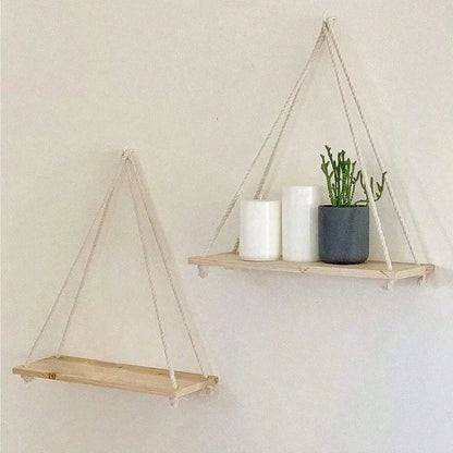 Suspension murale bois-corde pour plantes avec NaturaRack™