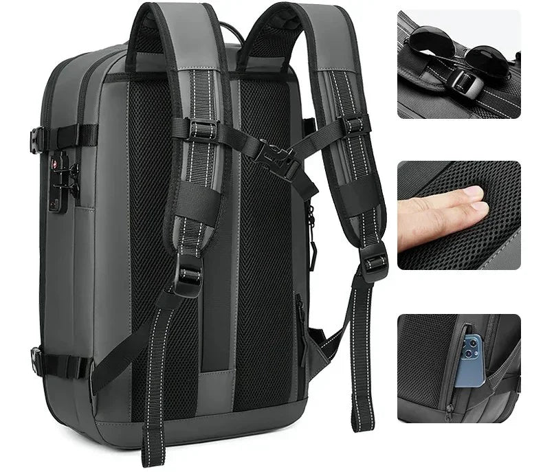 valise cabine à dos Evasion Slim compression, bretelles ergonomiques et poches pratiques