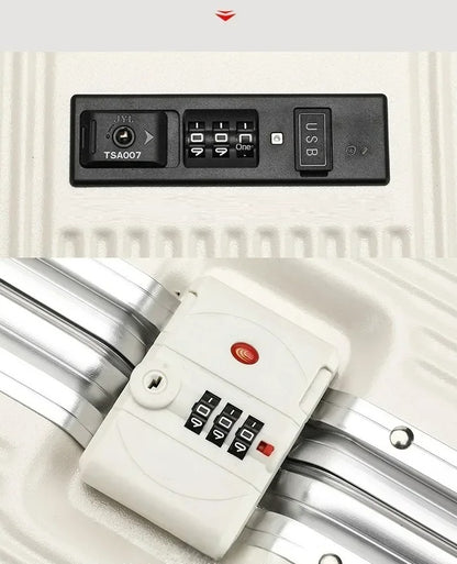 Valise cabine AirFrame Pro équipée d’une serrure TSA sécurisée et d’un port USB intégré
